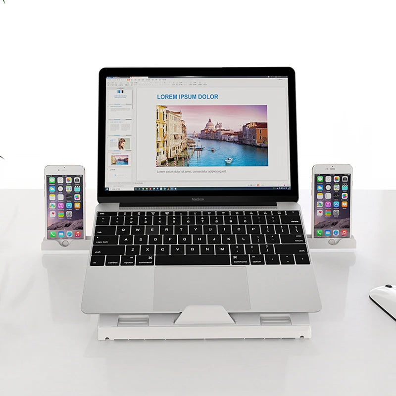 Adjustable Ergonomic Laptop Stand for Comfortable Neck & Back