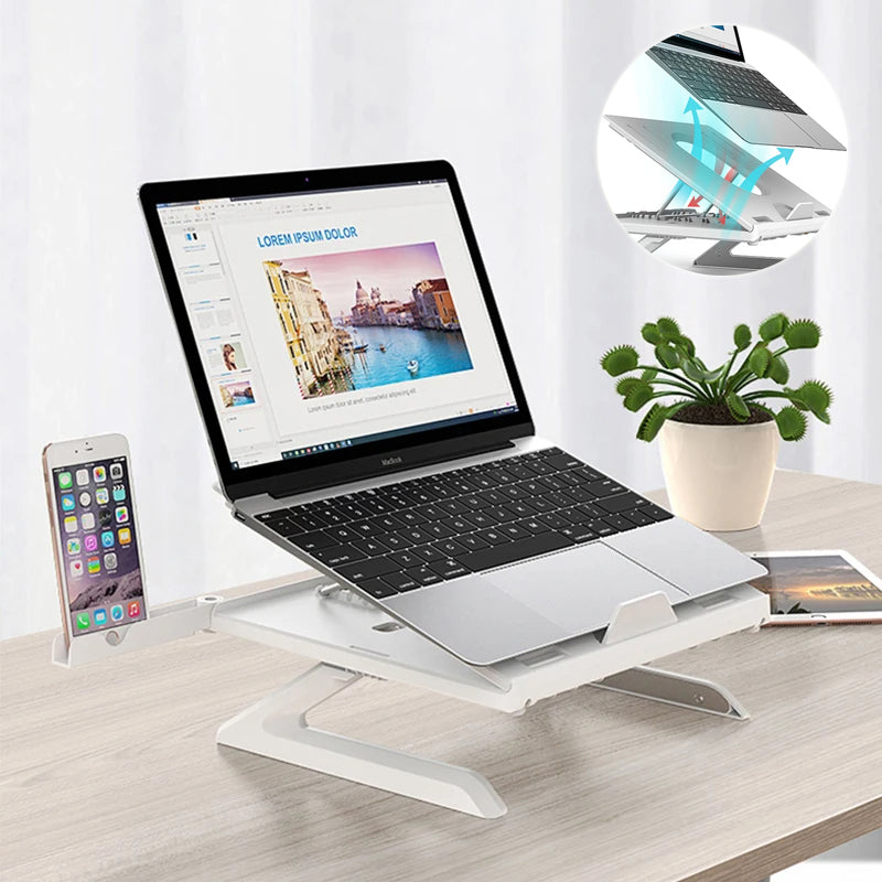 Adjustable Ergonomic Laptop Stand for Comfortable Neck & Back