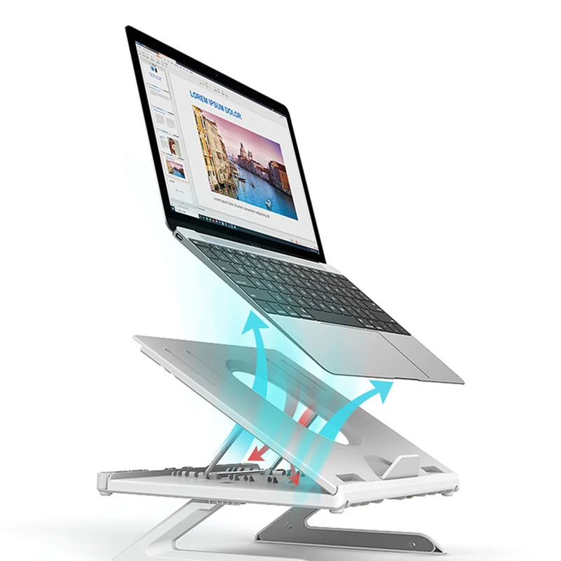 Adjustable Ergonomic Laptop Stand for Comfortable Neck & Back